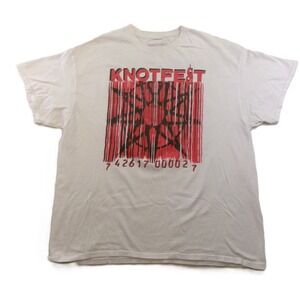 Knotfest Mens XL Roadshow 2021 Tour T-Shirt White Slipknot‎ Barcode Graphic
